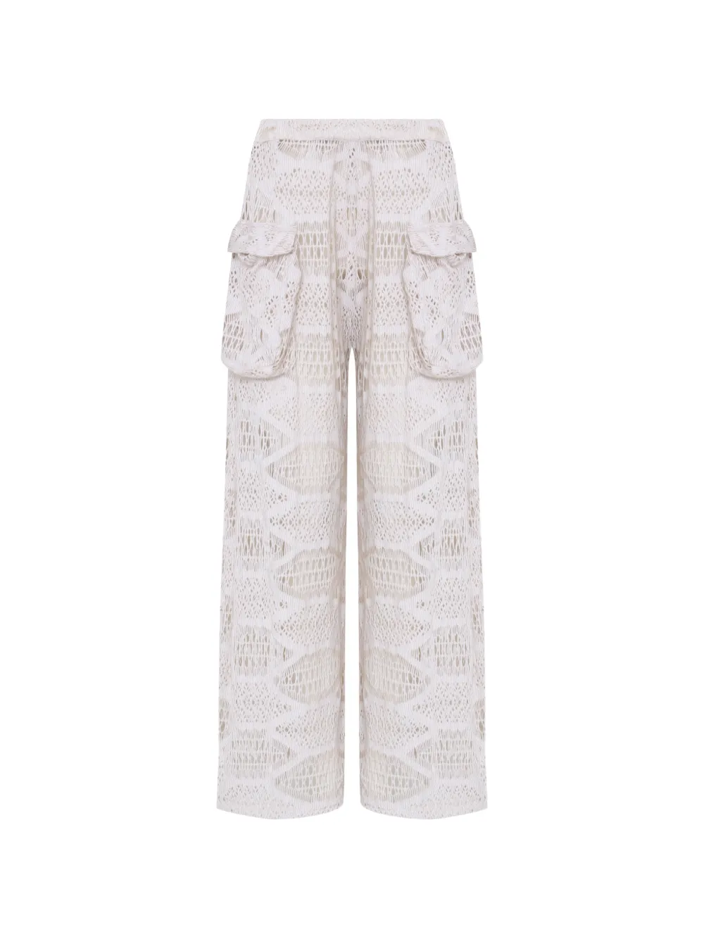 Amir Slama pocket crochet palazzo pants - Weiß