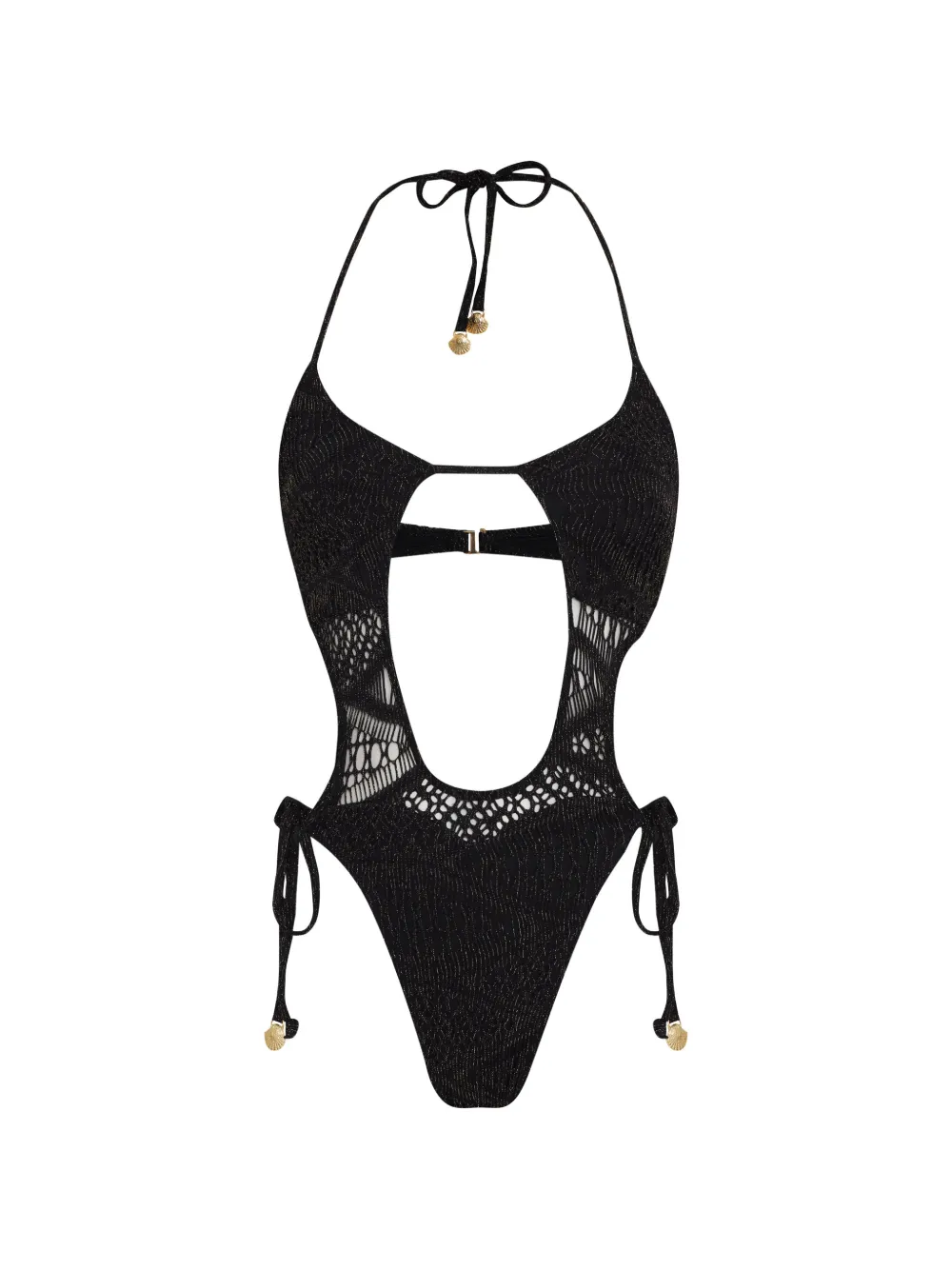 Amir Slama cut-out tie swimsuit - Schwarz