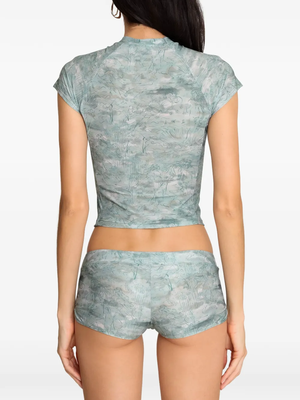 Amir Slama x Jade Picon T-shirt met print Groen