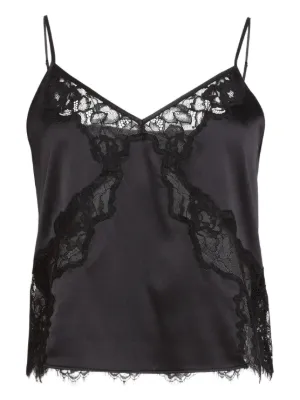 Maison Close Rendez-Vous lace-trim Silk Camisole | Black | FARFETCH VN