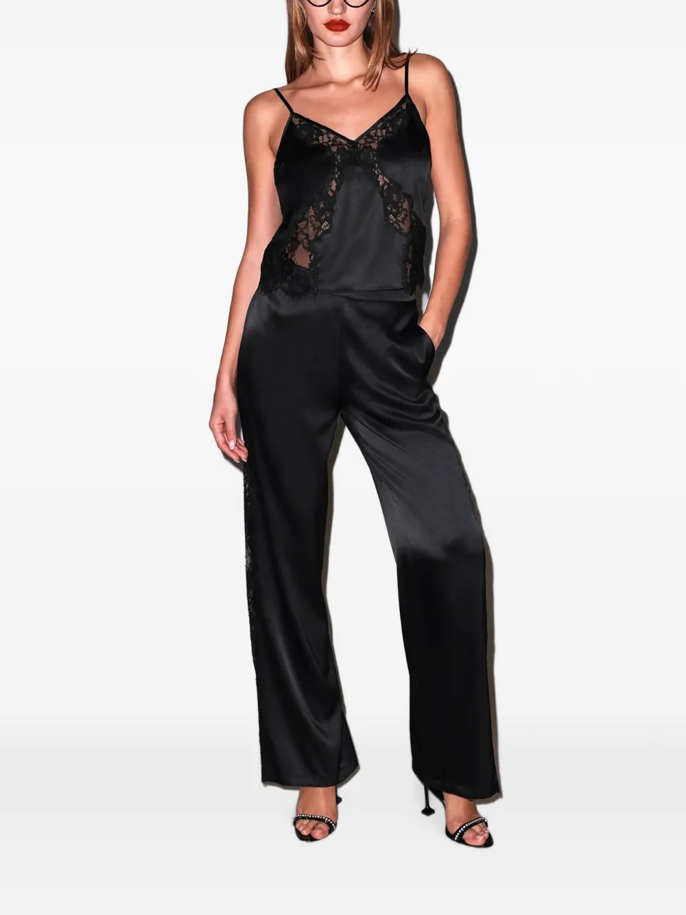 Fleur Du Mal Juliet top met kant Zwart
