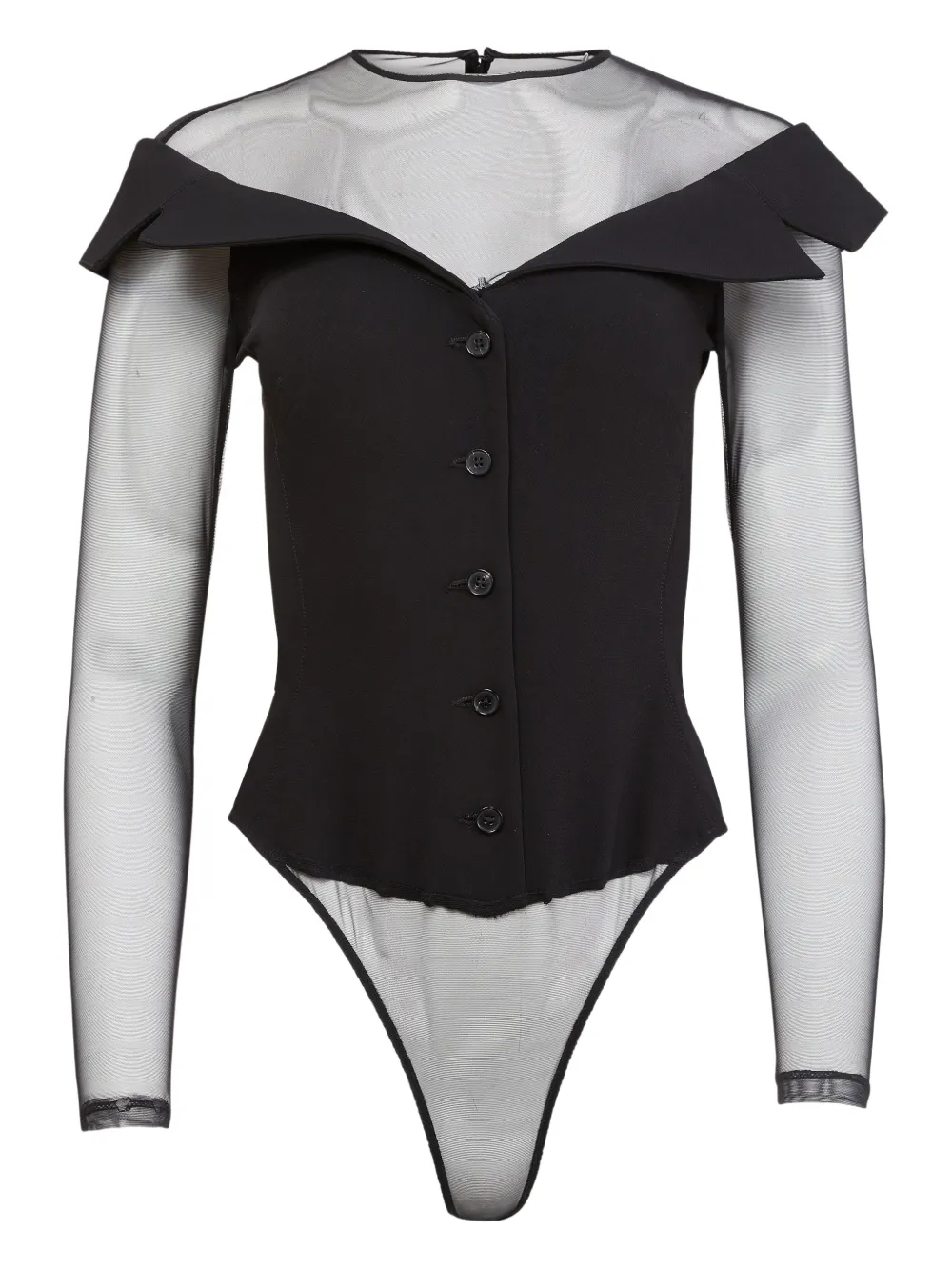 Fleur Du Mal button bodysuit - Nero