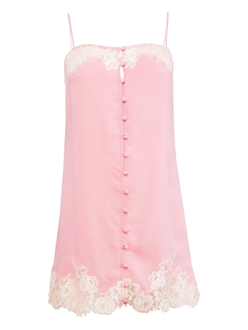 Fleur Du Mal Juliet lace button mini dress - Rosa