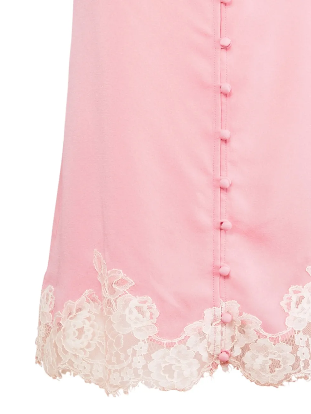 Fleur Du Mal Juliet lace button mini dress - Roze