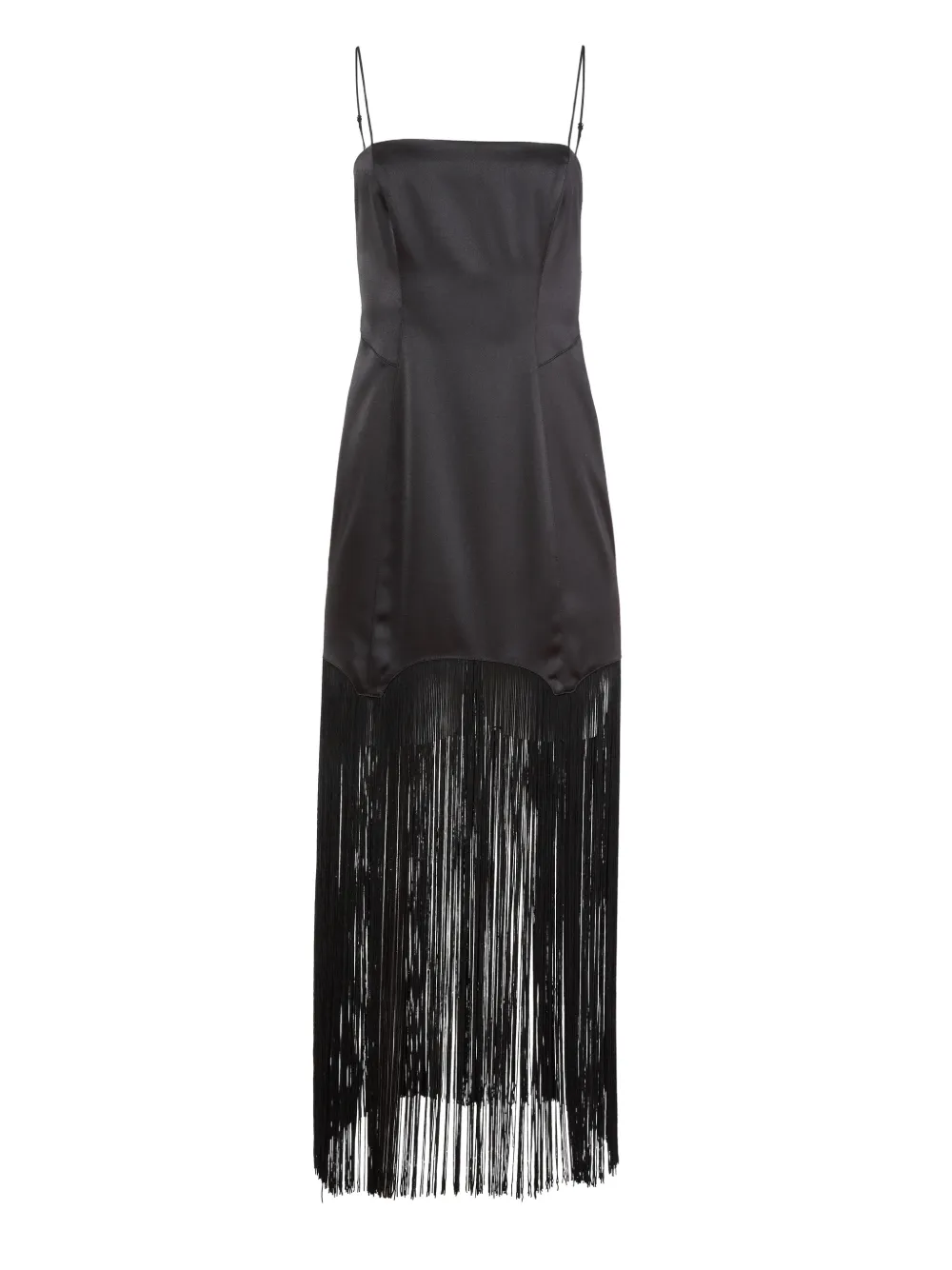 Fleur Du Mal fringe maxi dress - Nero