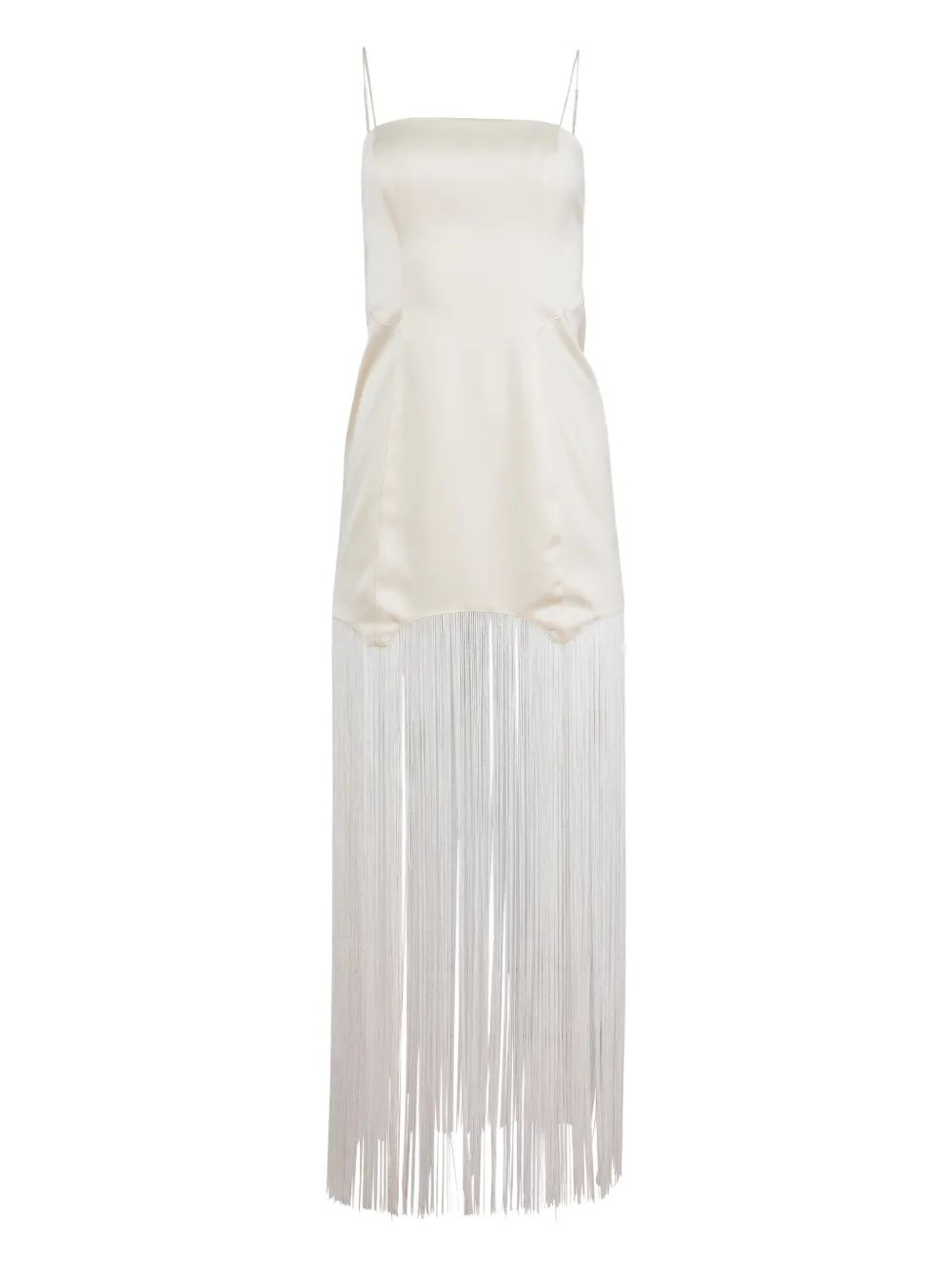 Fleur Du Mal fringe maxi dress - Neutrals