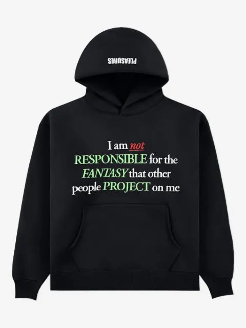 Pleasures lettering-print hoodies