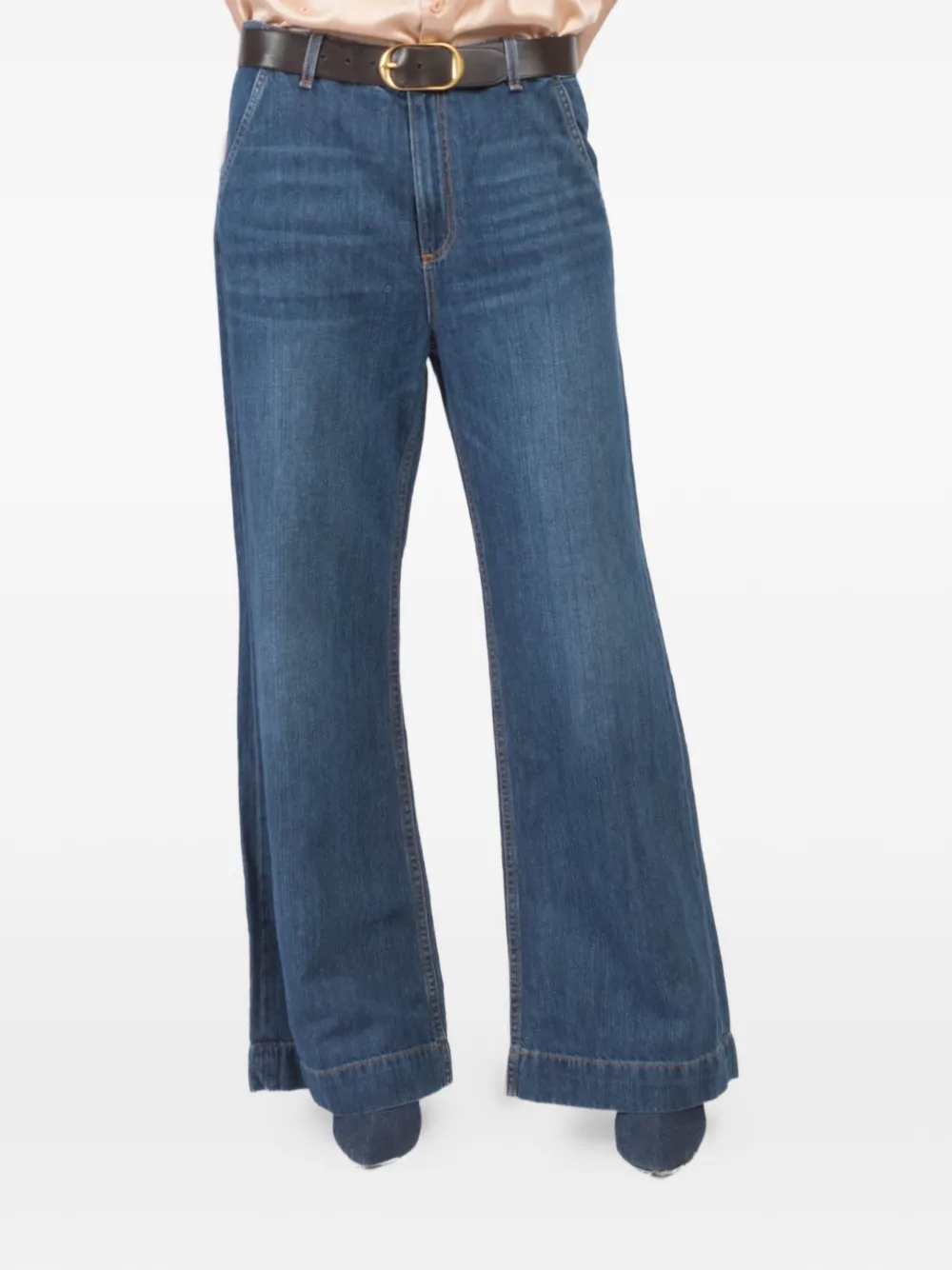 ASKK NY buttoned wide-leg jeans - Blu