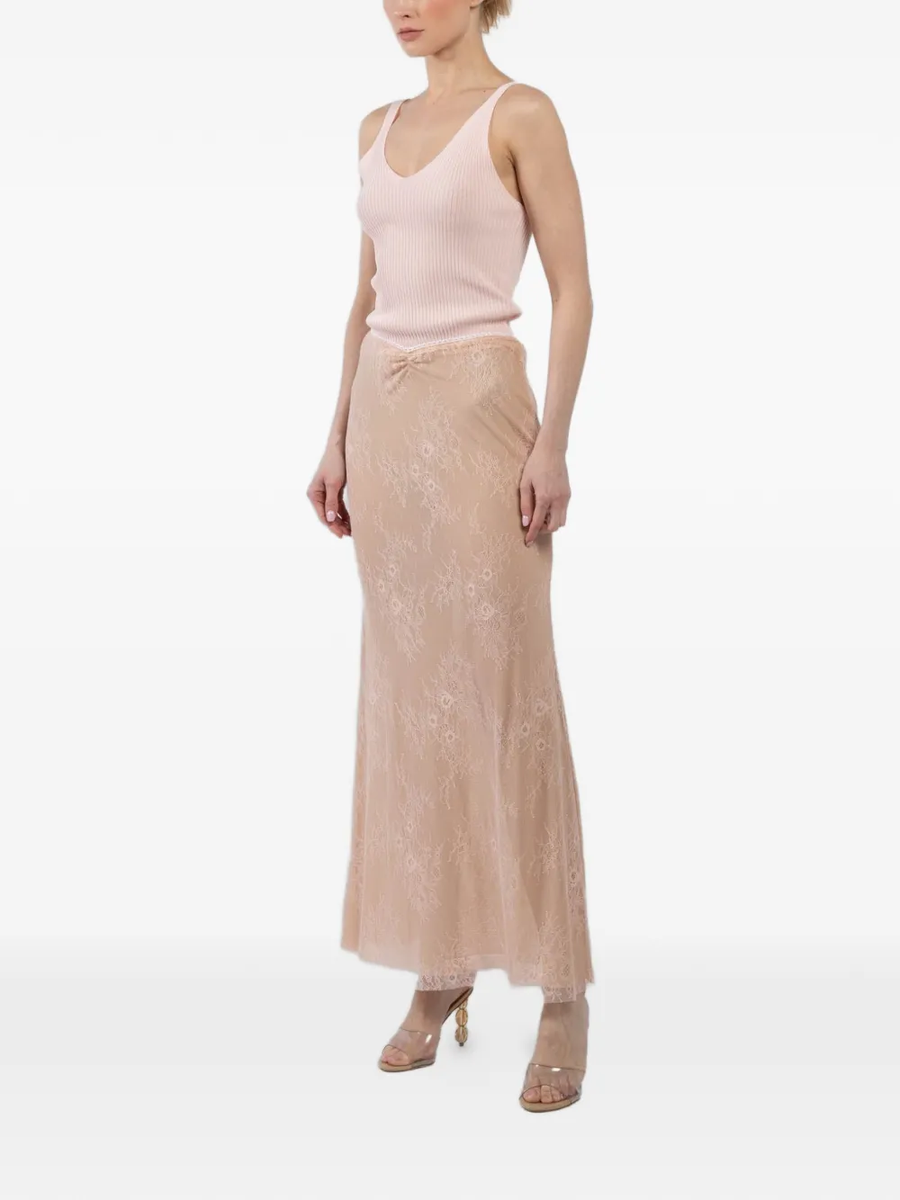  Bananhot Balena Lace Skirt - Neutrals 