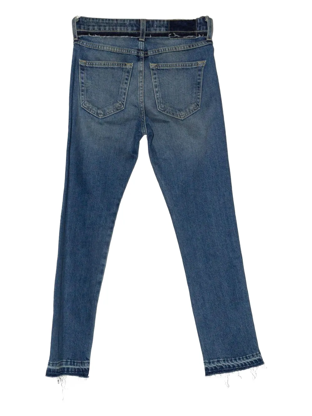 AMO frayed contrast jeans - Blauw