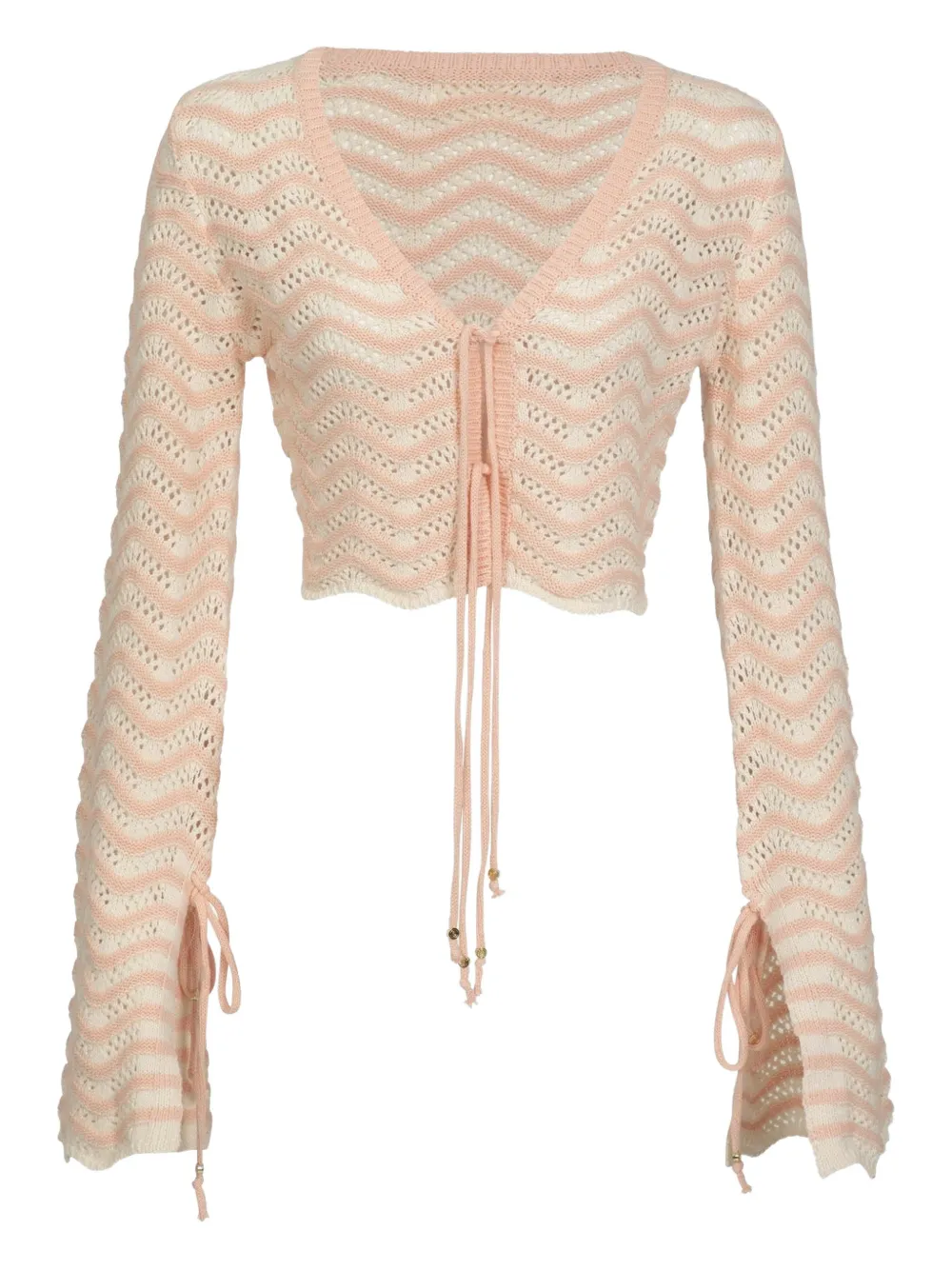 BANANHOT knitted tie-fastening top - Rosa