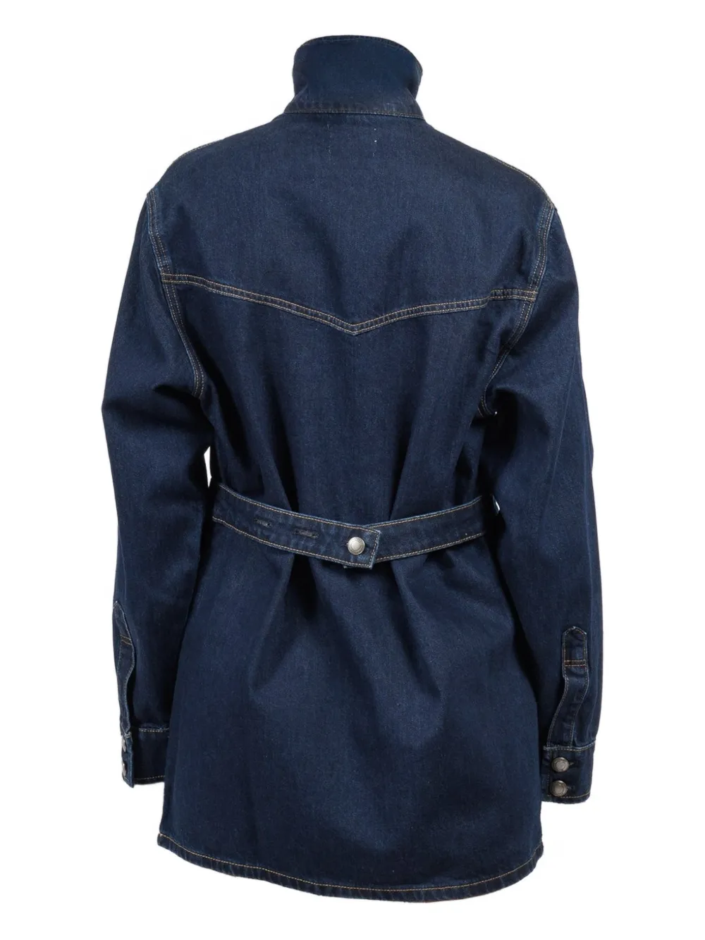 DL1961 buttoned flap-pockets denim mini dress - Blauw