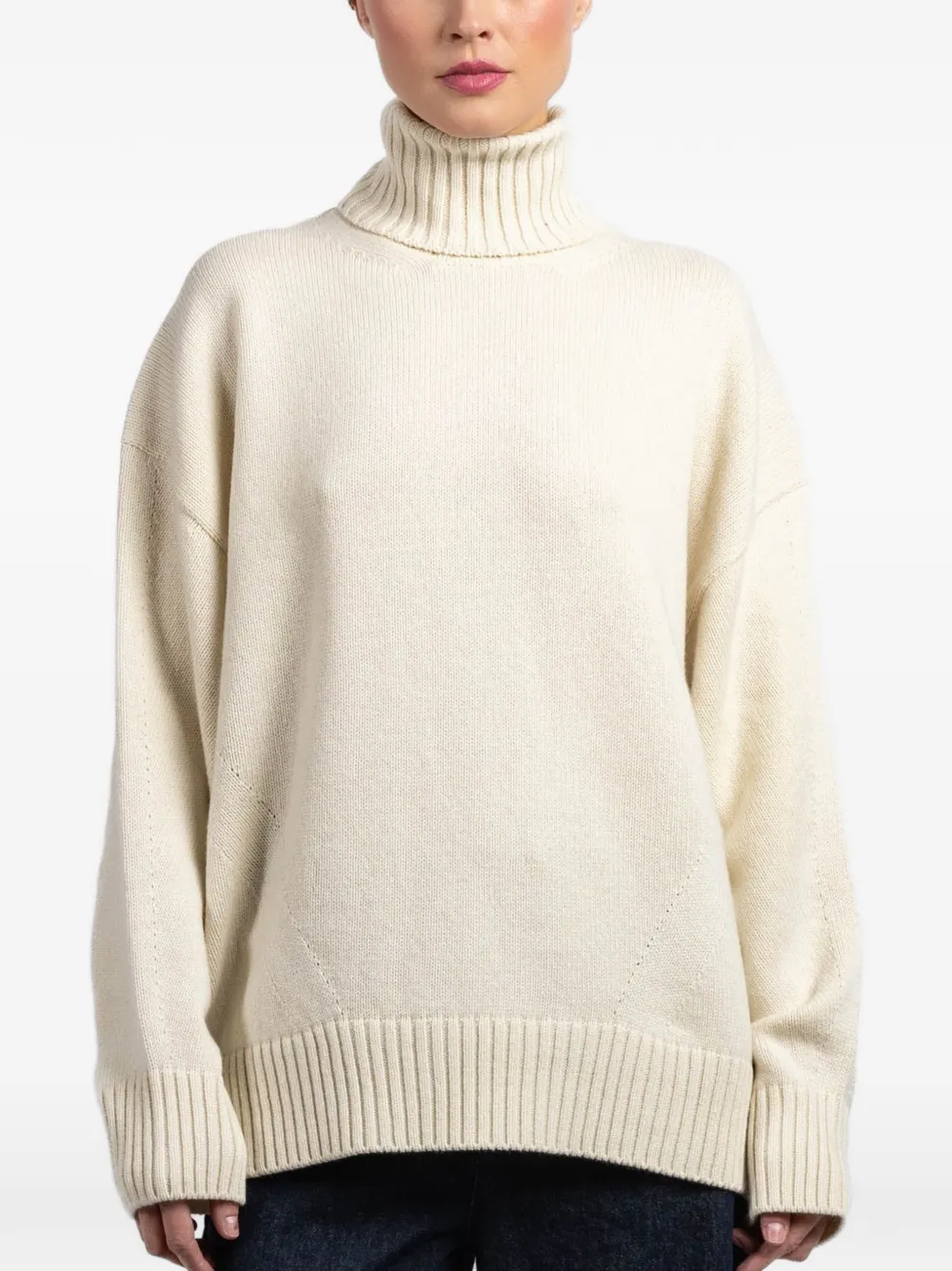 Another Tomorrow roll-neck sweater - Neutrals