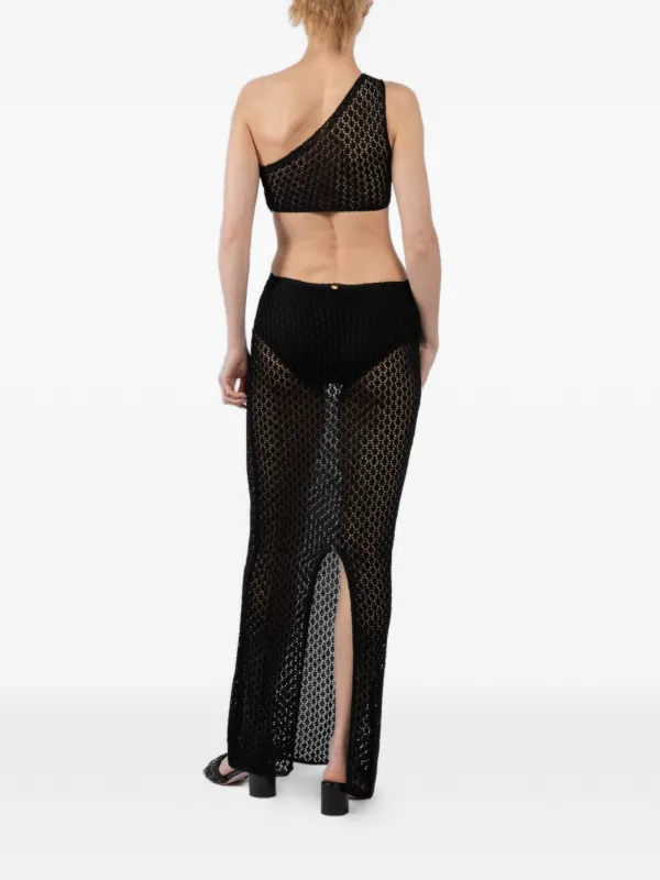 one shoulder fishnet dress The Fishnet One Shoulder Showstopper