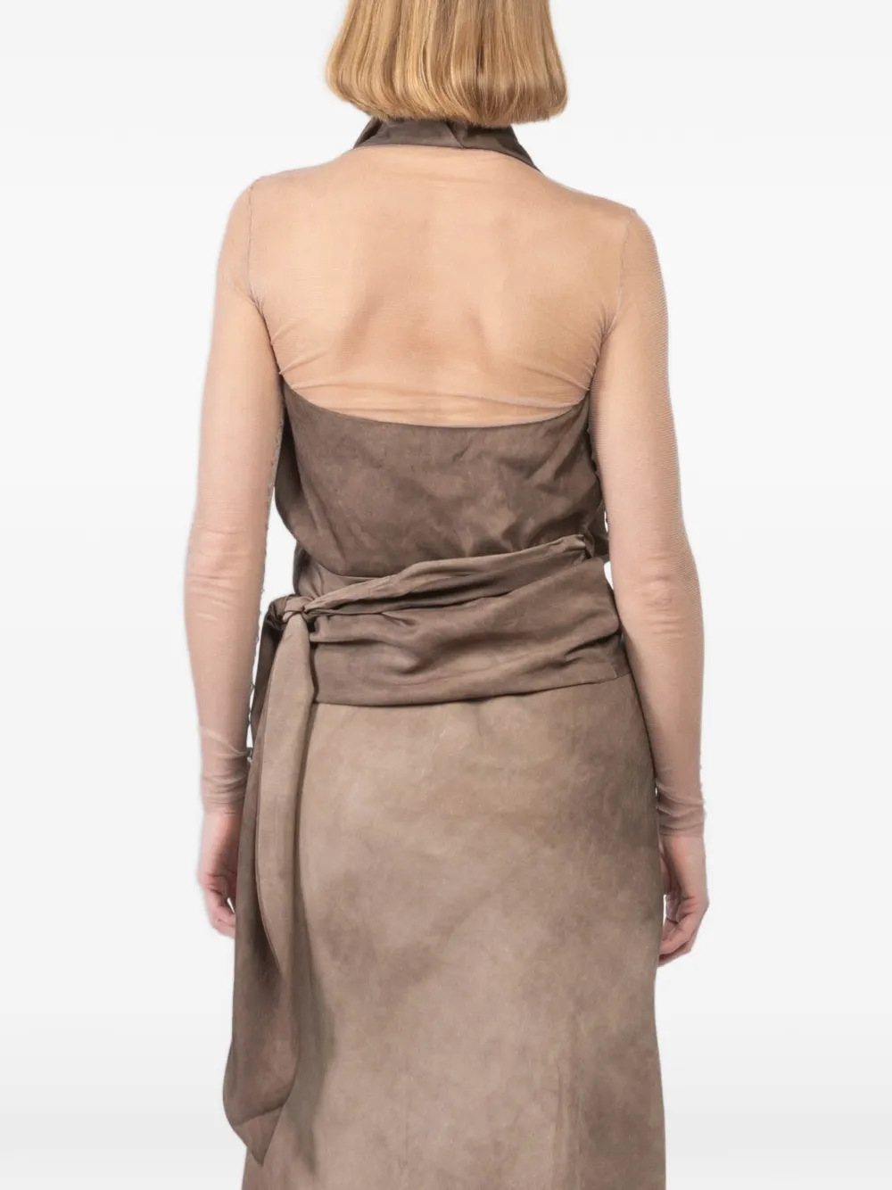  Cortana Ave Halterneck Tie Top - Brown 