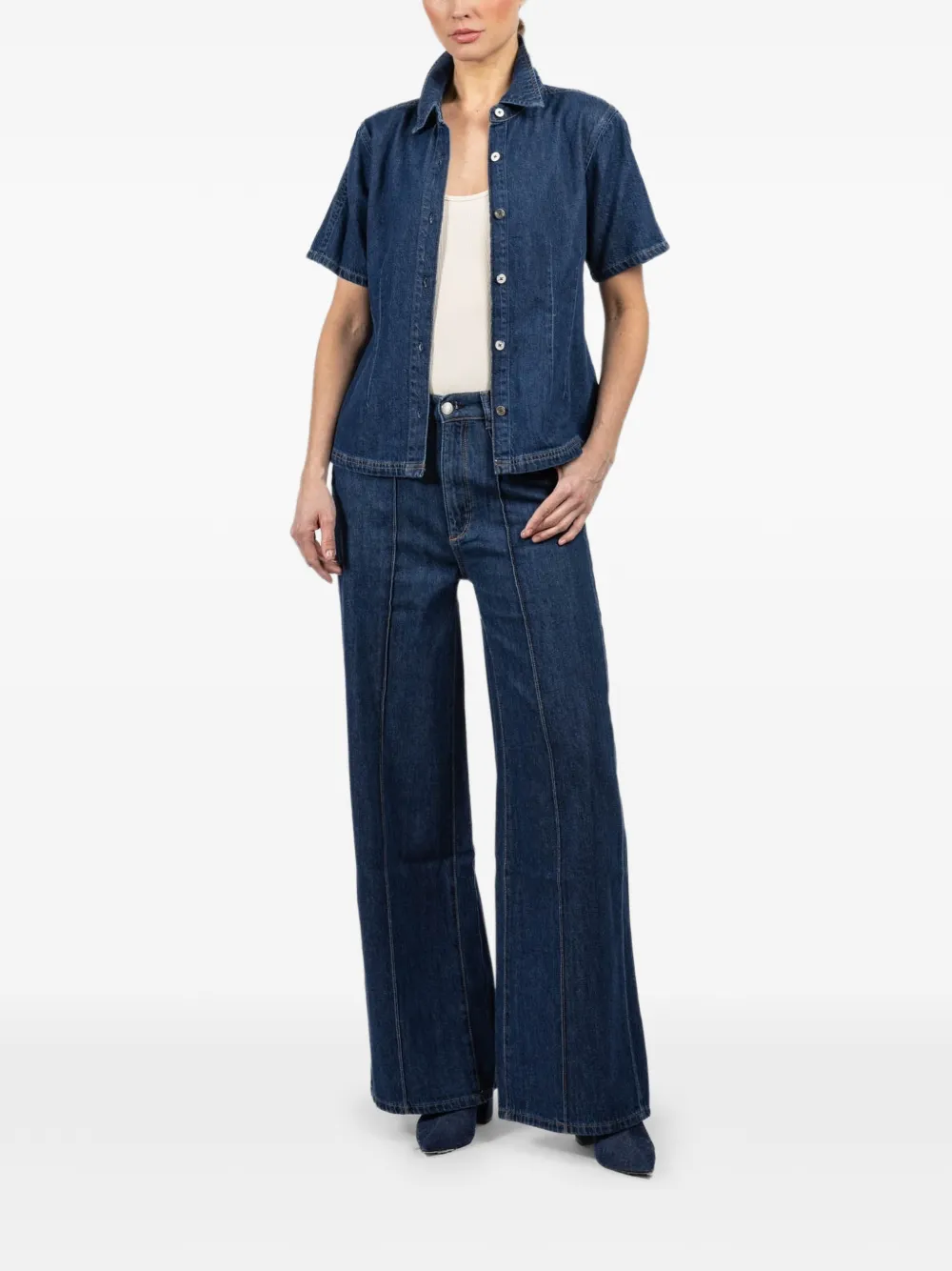 DL1961 Joice short-sleeve shirt - Blauw