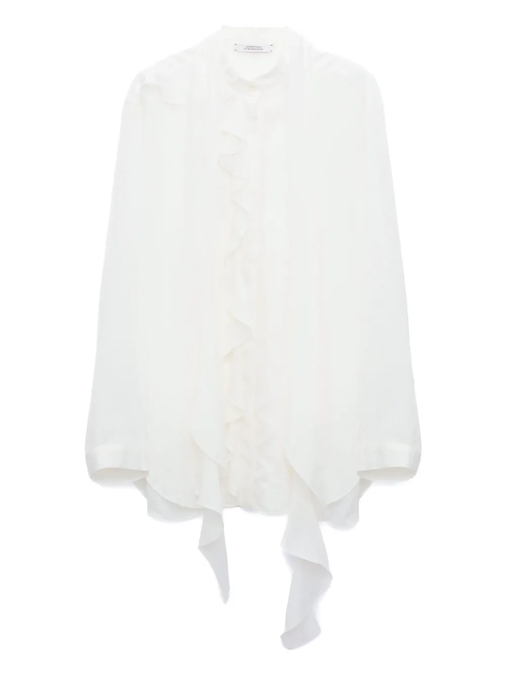 Dorothee Schumacher ruffled striped blouse - White