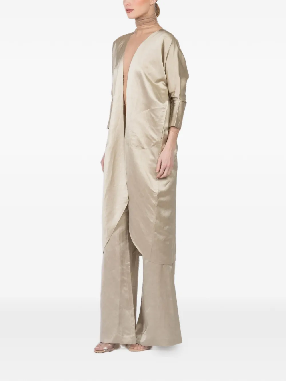 Cortana Paz Longline Jacket - Neutrals 