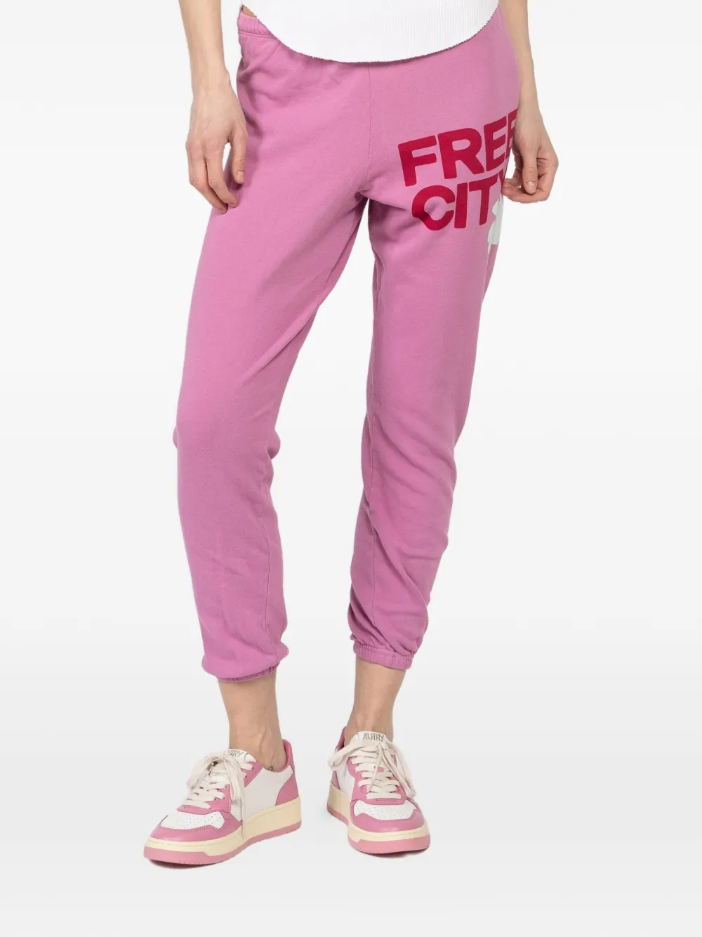 FreeCity logo-print track pants - Rosa