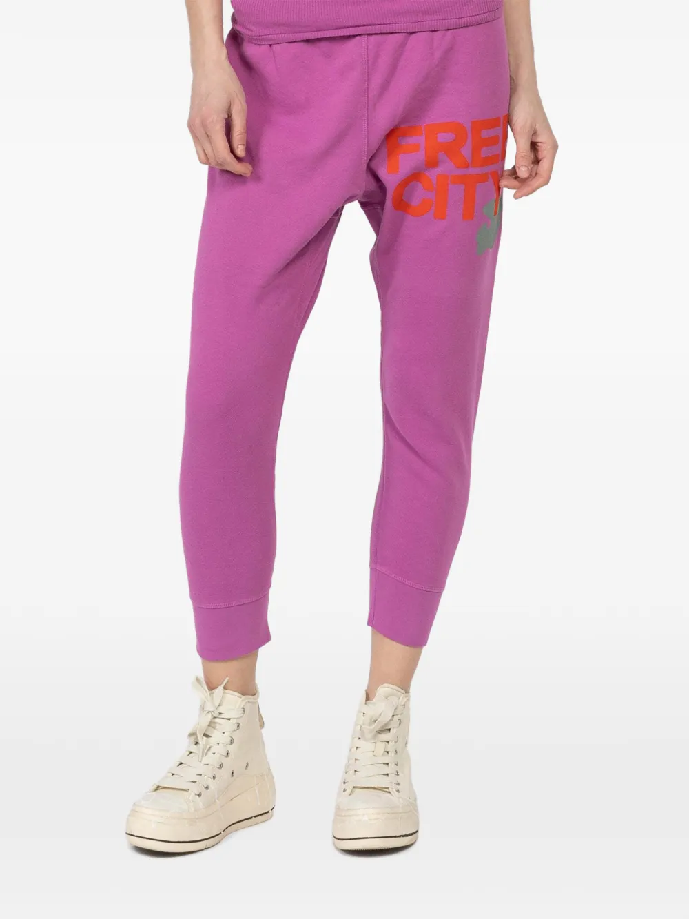 FreeCity logo-print track pants - Rosa