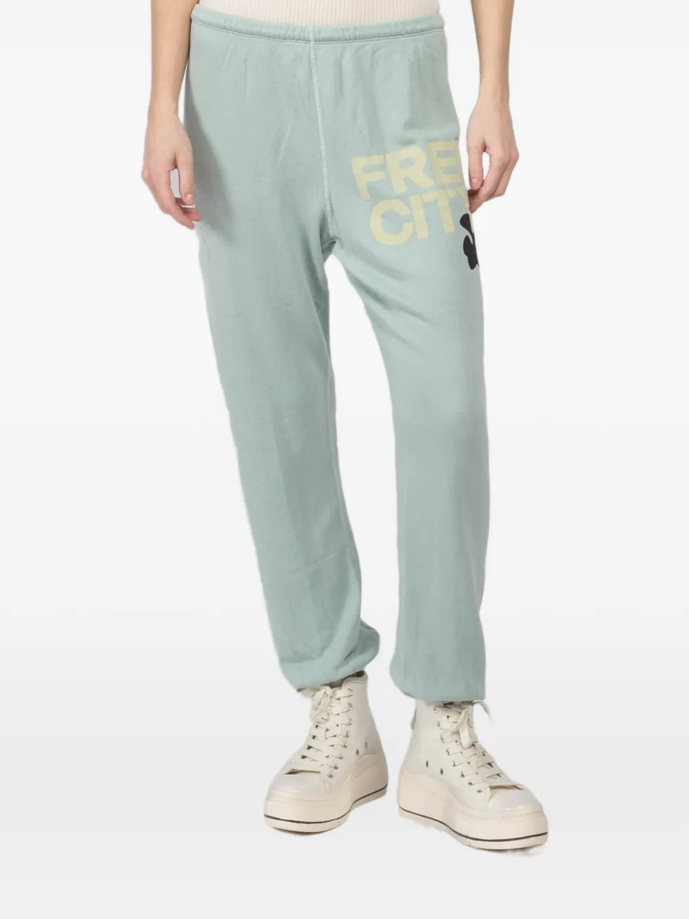 FreeCity logo-print track pants - Grün
