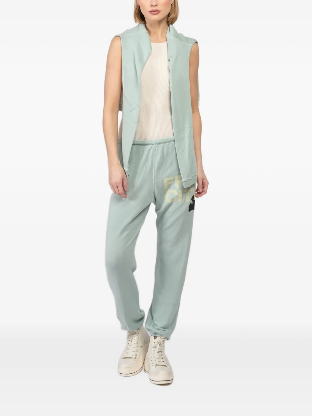 FreeCity logo-print track pants - Groen