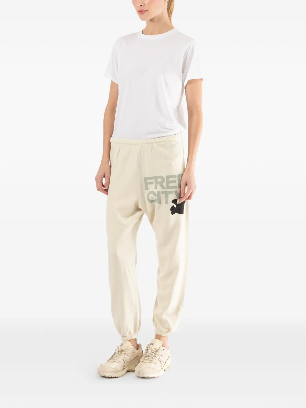  Freecity Graphic-print Sweatpants - Neutrals 