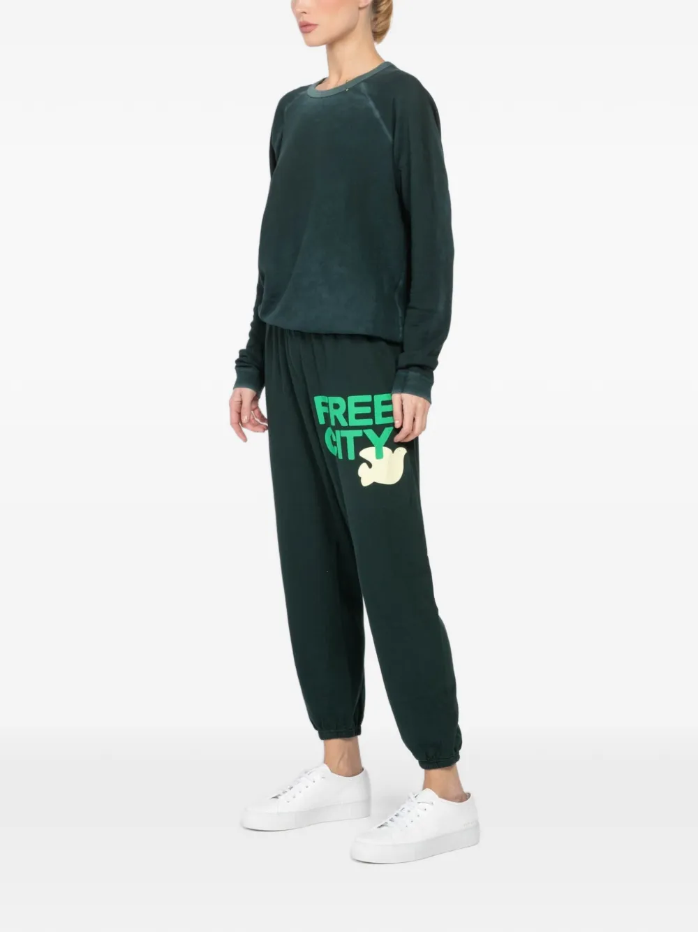  Freecity Logo-print Drawstring Sweatpants - Green 