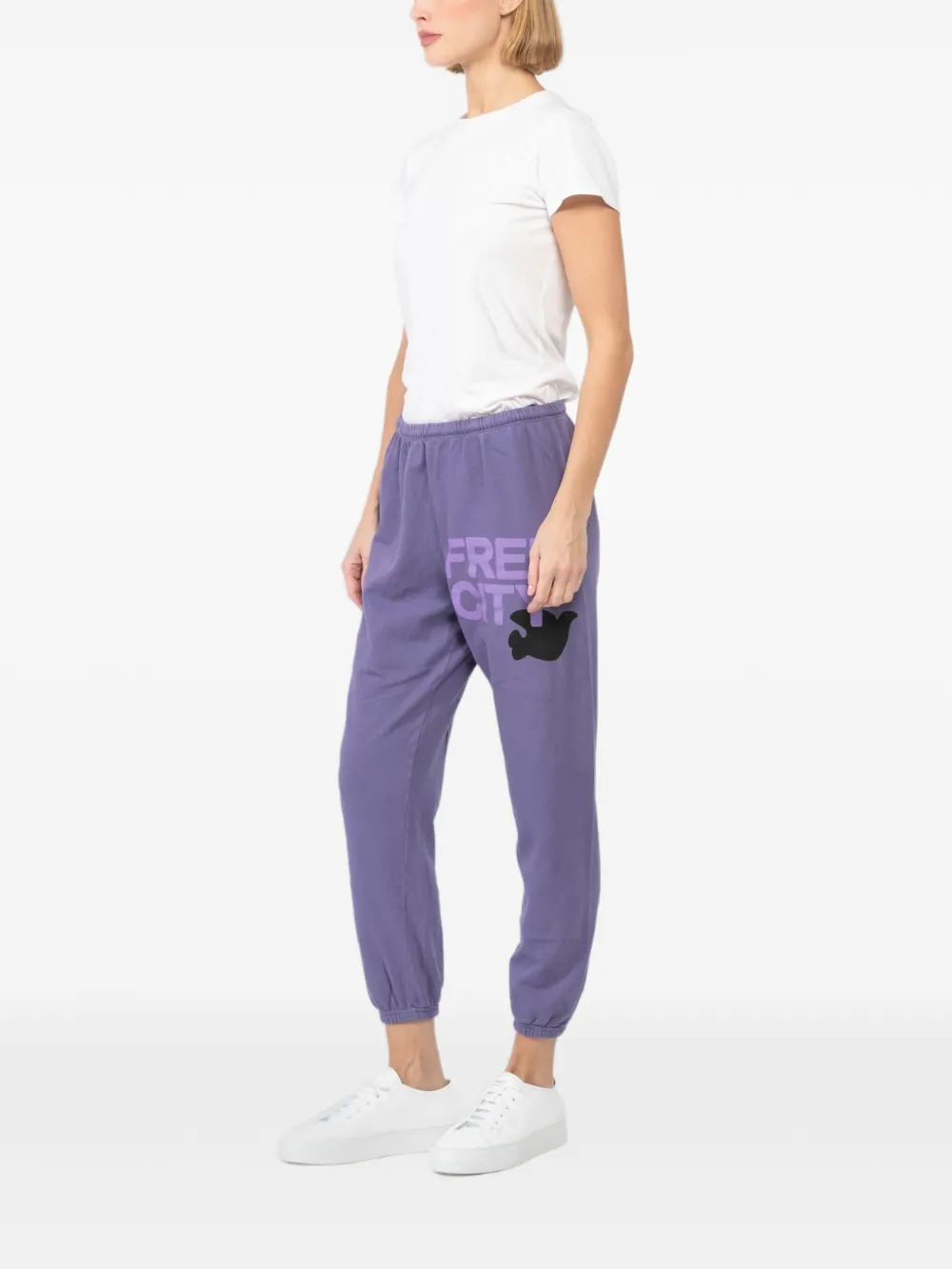  Freecity Logo-print Drawstring Sweatpants - Purple 