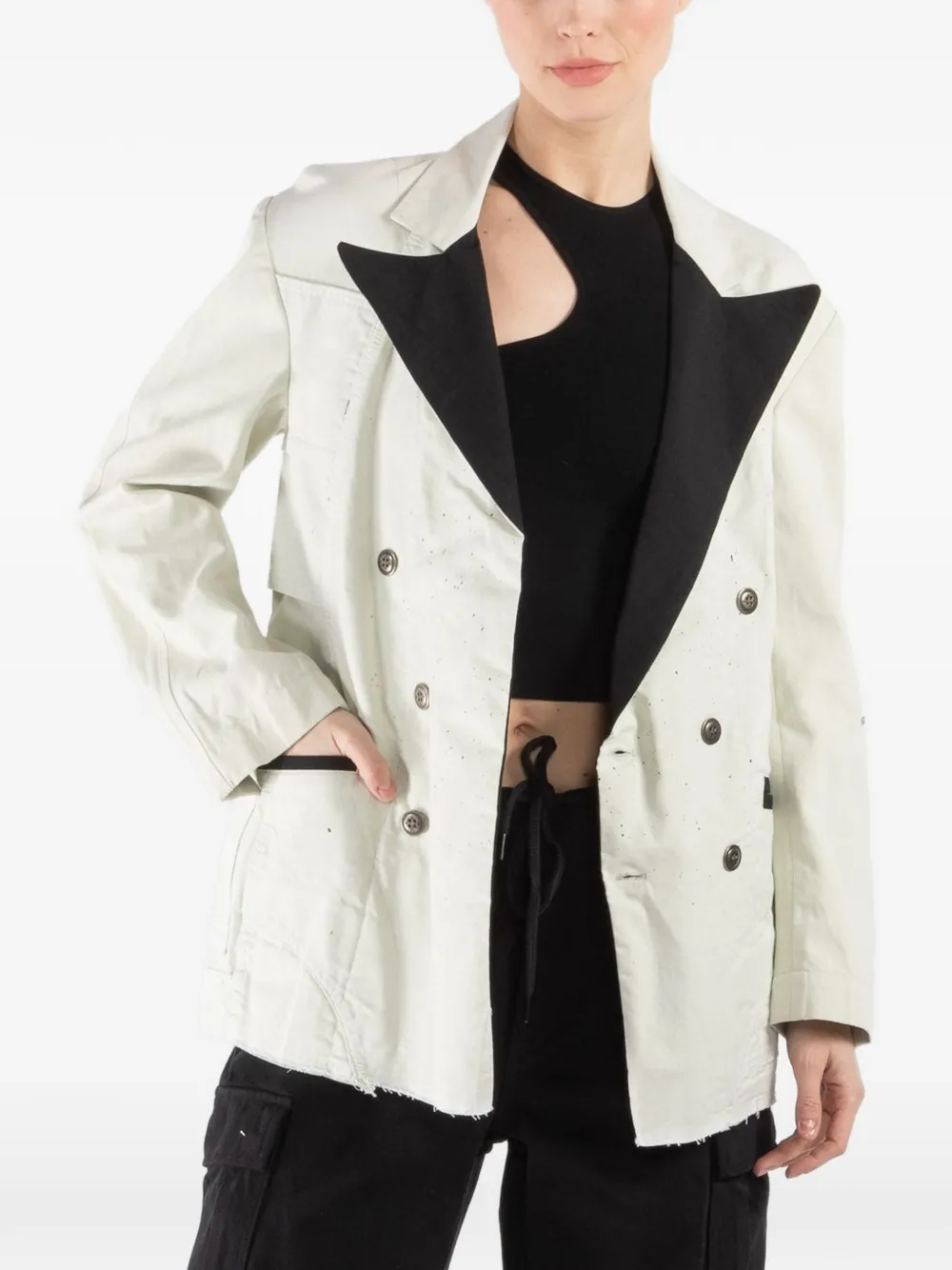 Greg Lauren Painters double-breasted coat - Verde