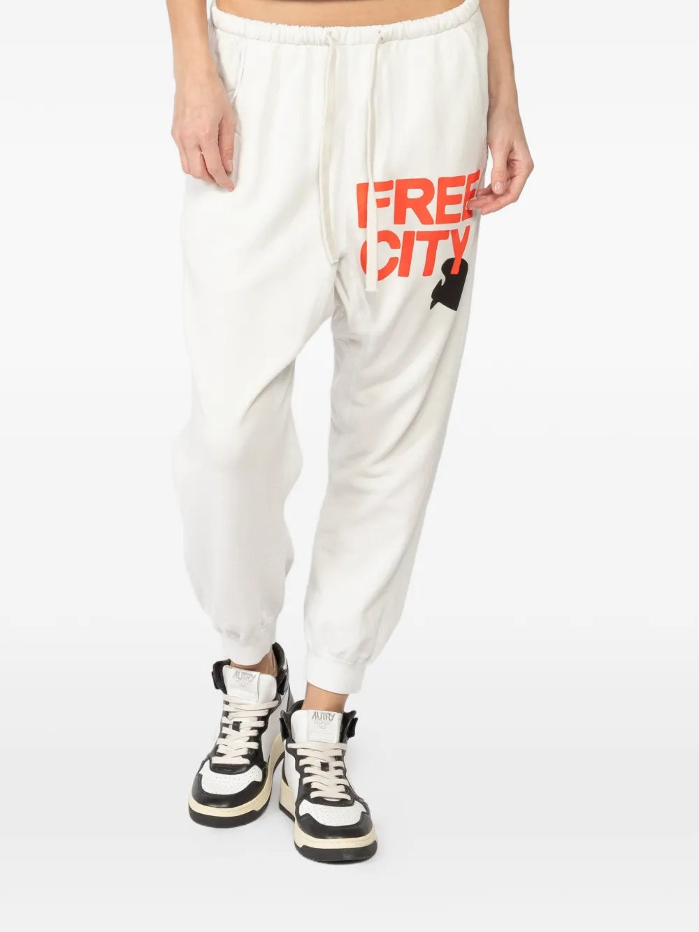 FreeCity sunfades drawstring sweatpants - Bianco