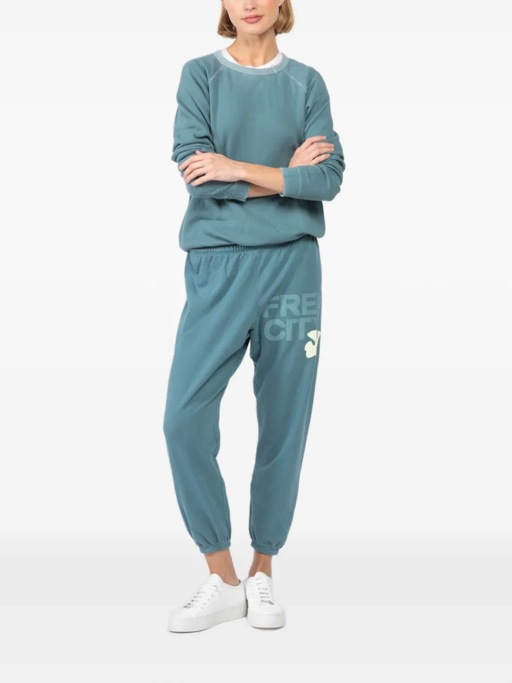  Freecity Lucky Rabbits Sweatshirt - Blue 