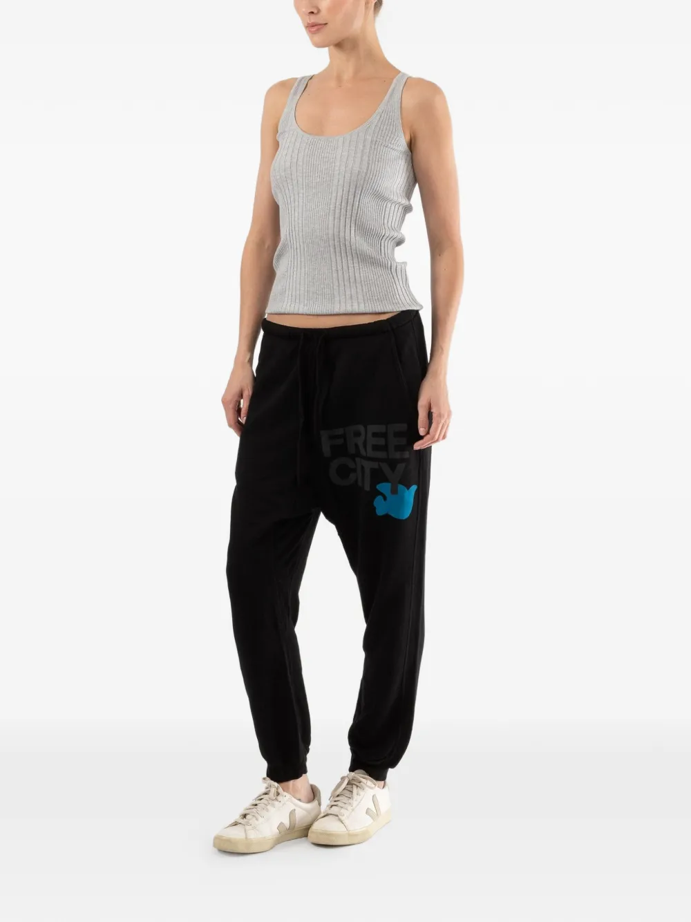  Freecity Logo Track Pants - Black 