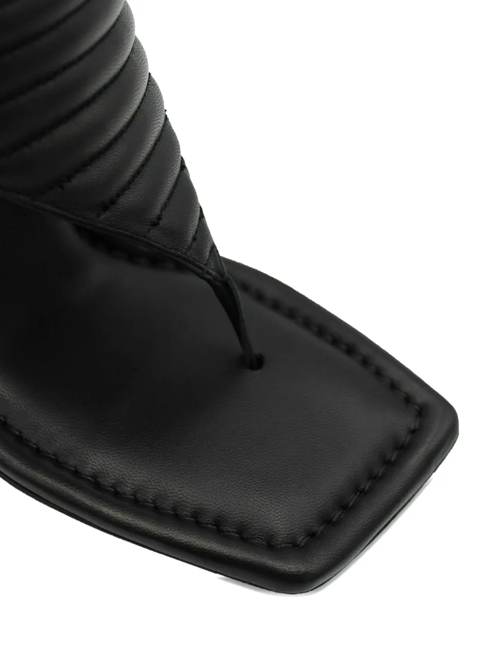 GIABORGHINI Gia square-toe sandals Zwart