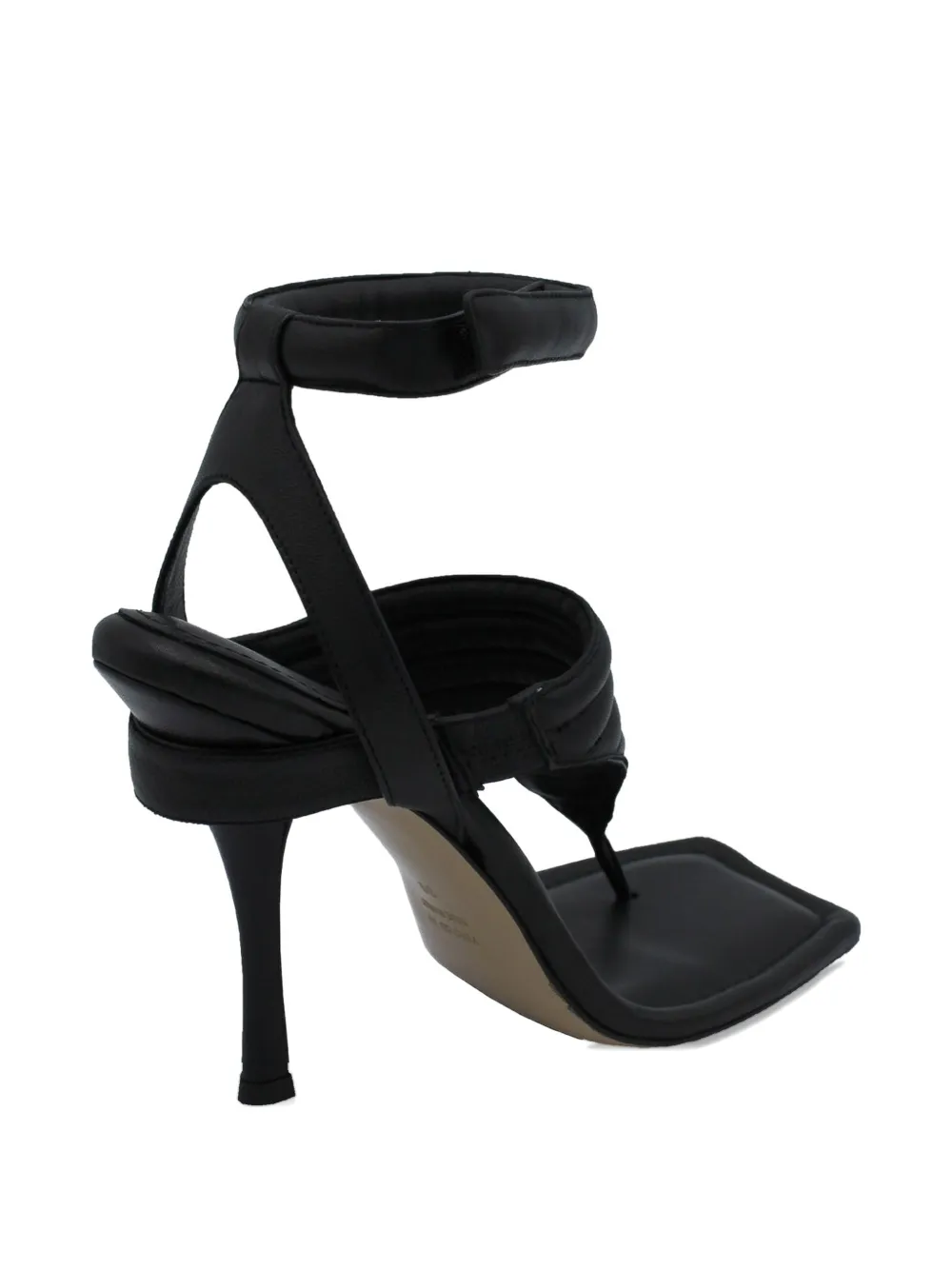 GIABORGHINI Gia square-toe sandals Zwart