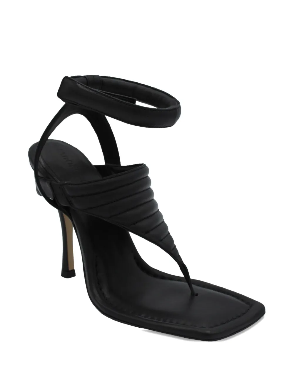 GIABORGHINI Gia square-toe sandals Zwart