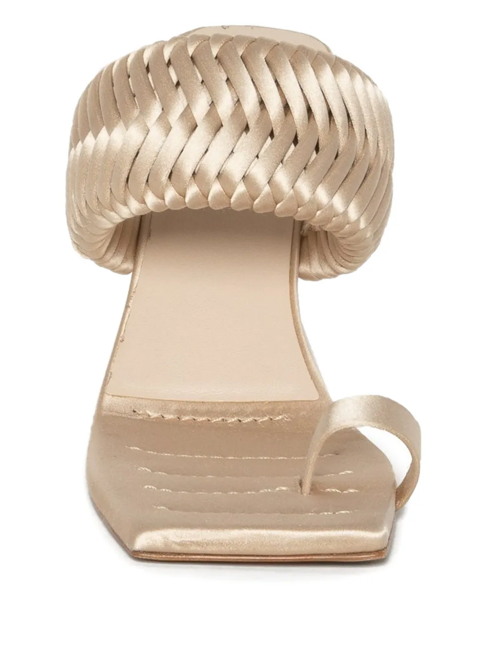 GIABORGHINI Rosie woven heeled sandals Beige