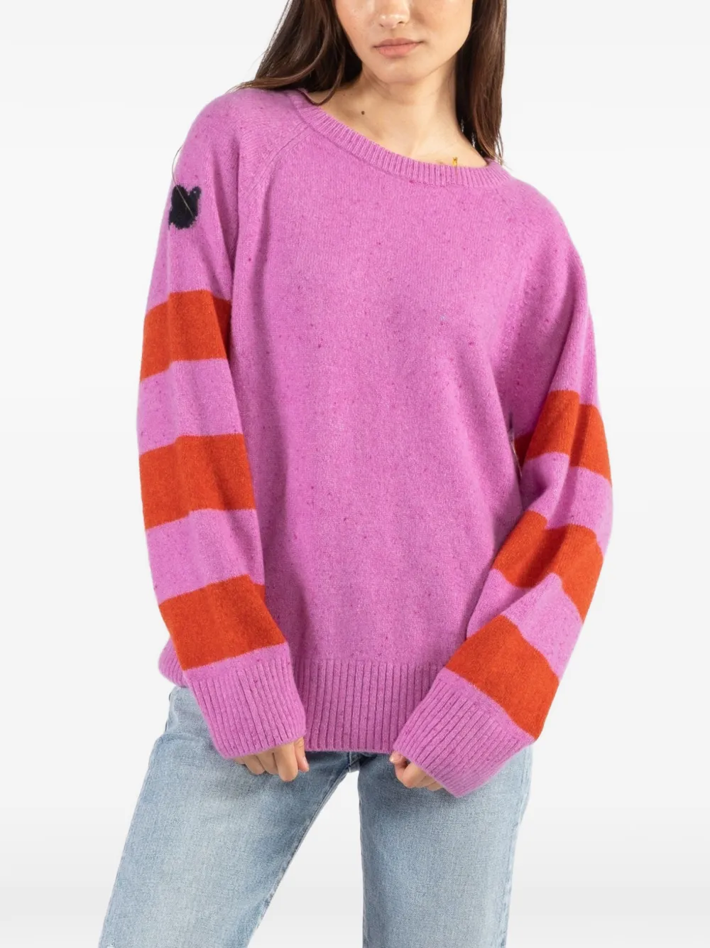 FreeCity striped crew-neck sweater - Rosa