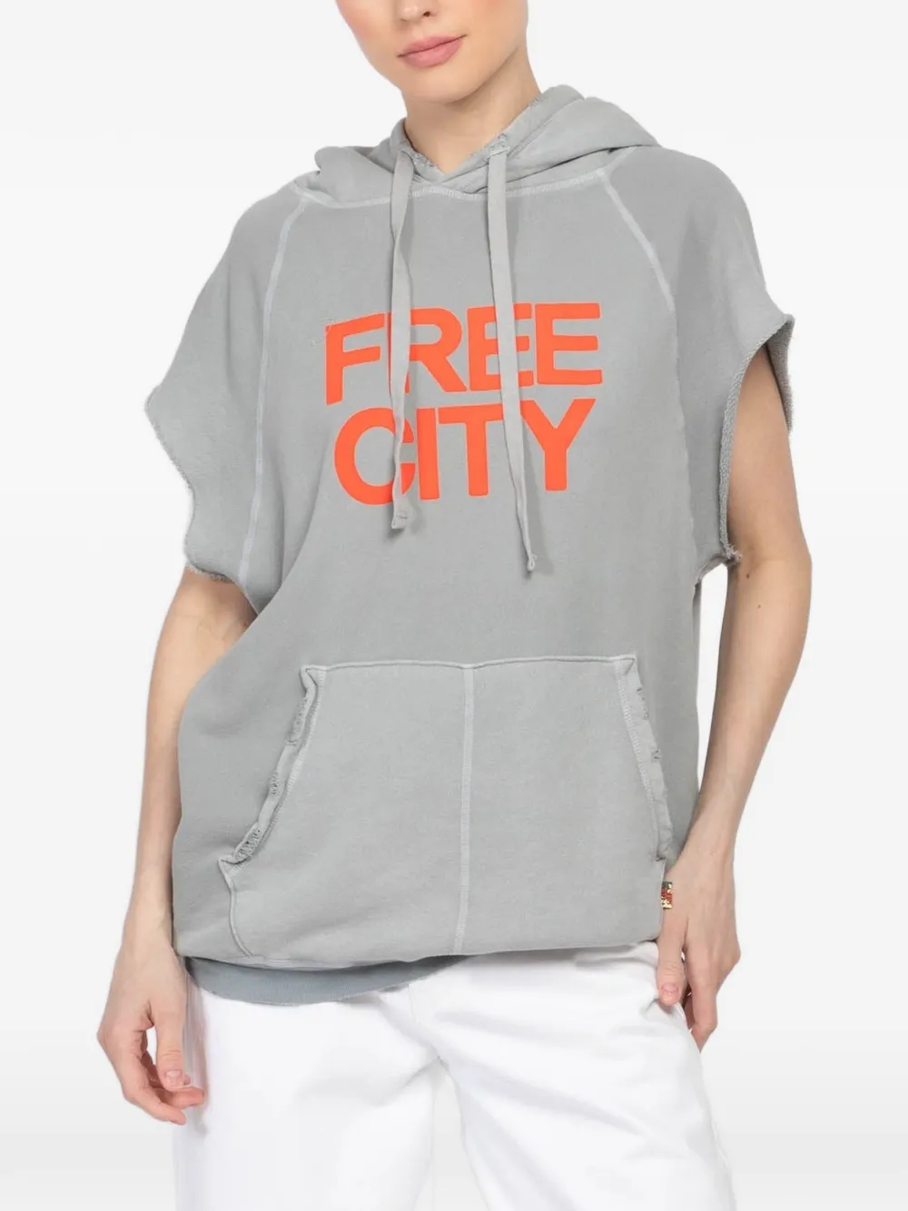 FreeCity hooded sleeveless hoodie - Grey