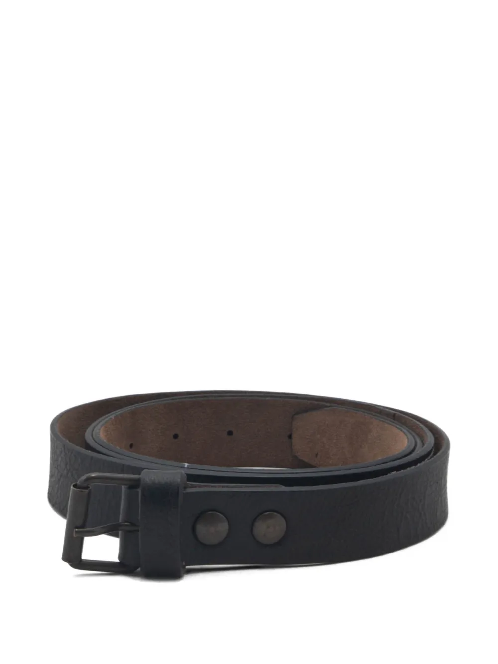 IBRIGU topstitched leather belt - Nero