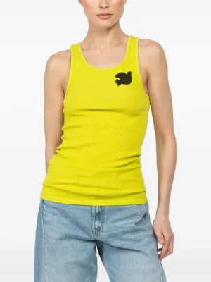 FreeCity 1999 Graphic Tank Top | Yellow | FARFETCH
