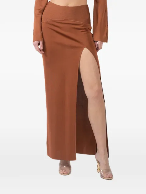 La Galpa slit-detail maxi skirt