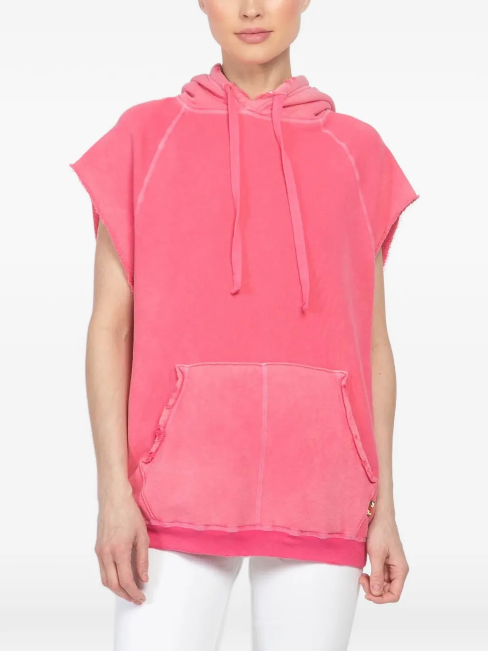 FreeCity sleeveless hoodie - Pink
