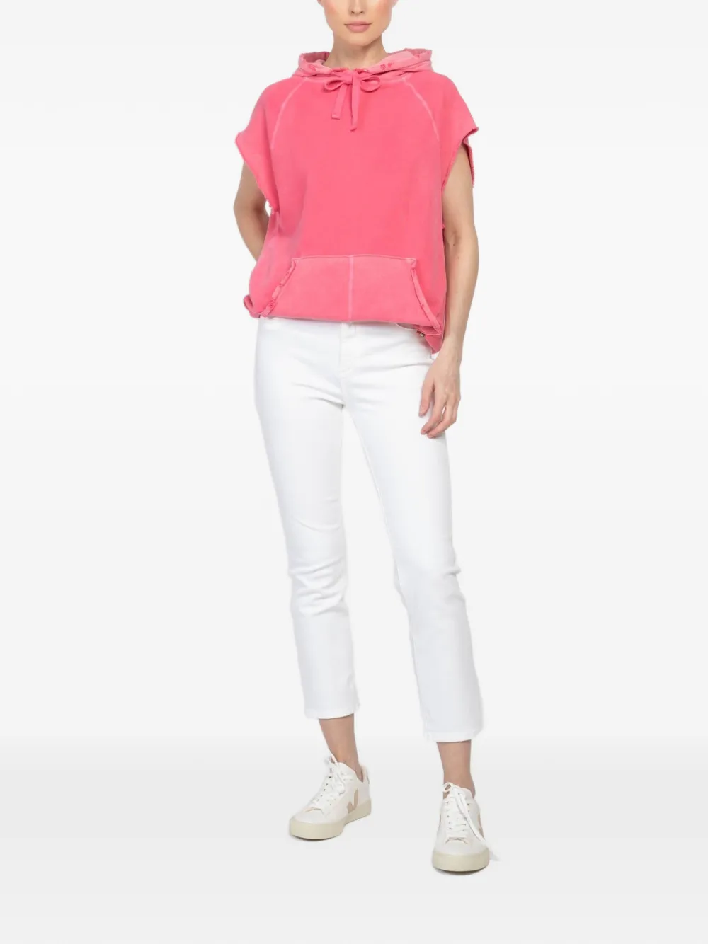 FreeCity sleeveless hoodie - Roze