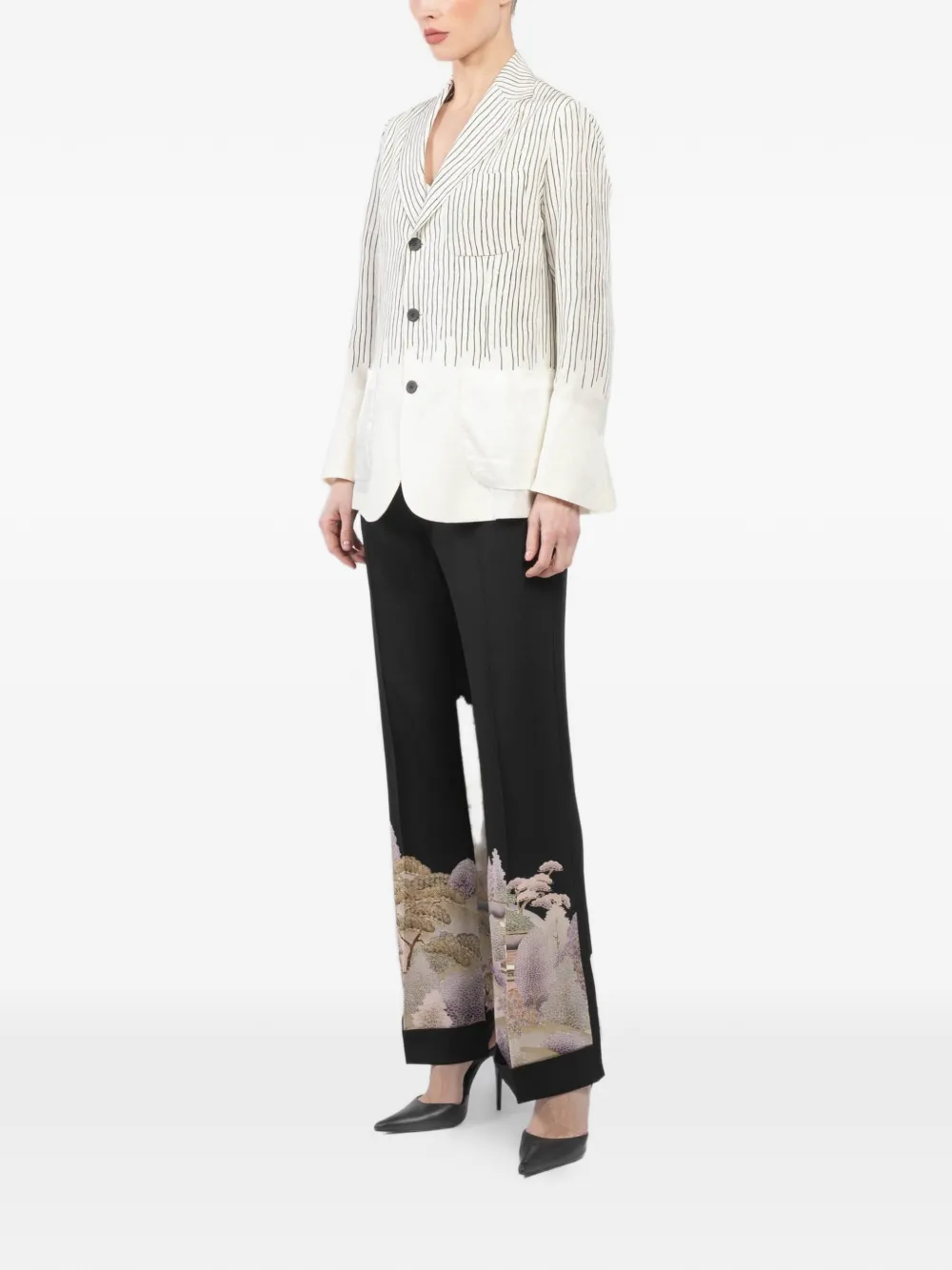  Ibrigu Striped Jacket - White 