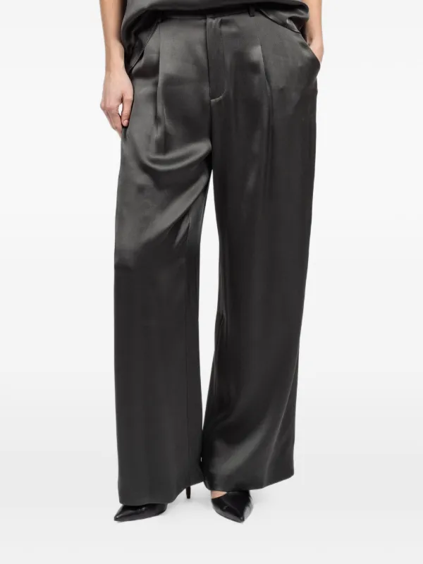 Lapointe Pleated Relaxed Trousers in Grey