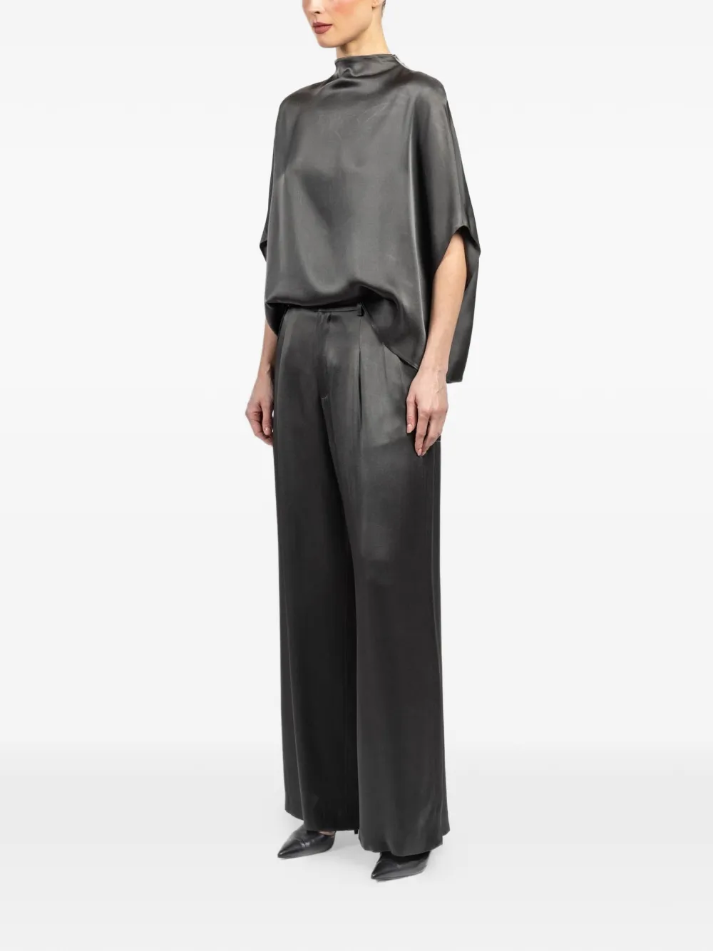  Lapointe Pleated Relaxed Trousers - Grey 
