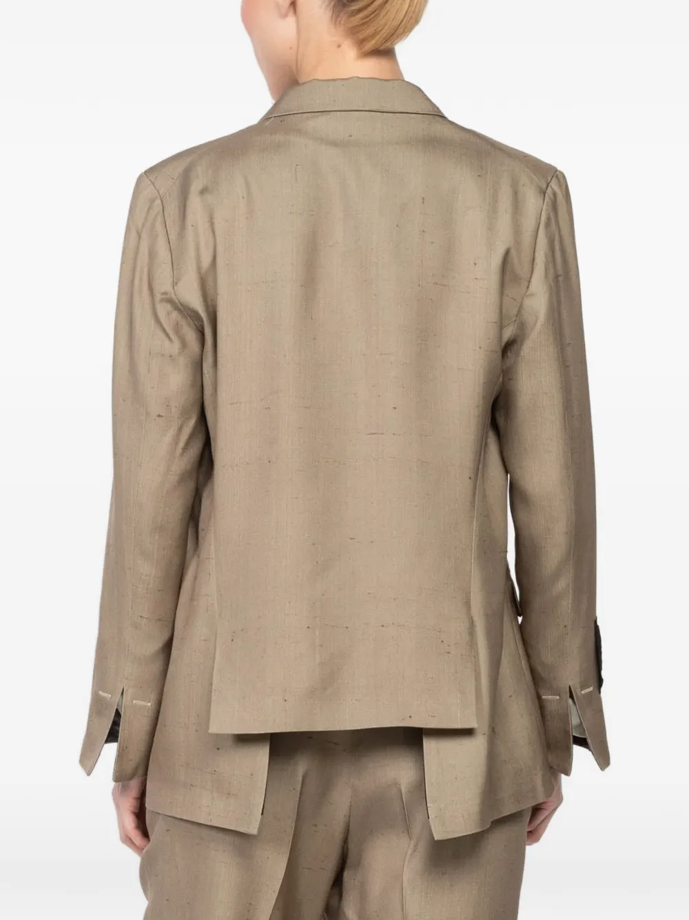 IBRIGU Blazer met drie knopen en bloemen Beige