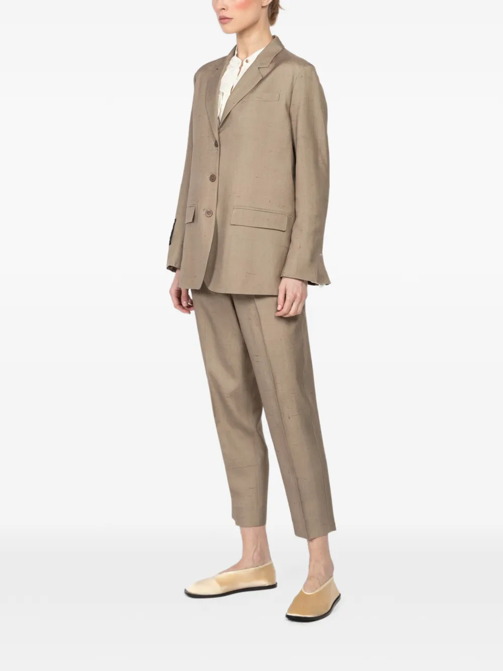  Ibrigu Floral Three-button Blazer - Neutrals 