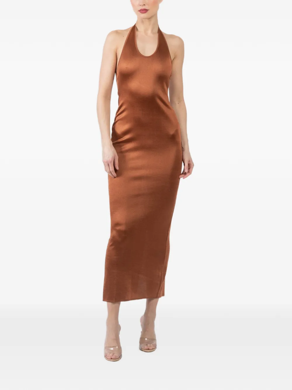 La Galpa Aziza maxi-halterjurk - Oranje